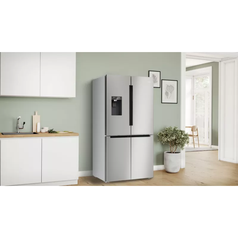 Bosch Serie 6 KFI96APEA French Door -jääkaappipakastin, 574 l (375 l jääkaappi + 199 l pakastin), energialuokka E, Home Connect, harjattu ruostumaton teräs