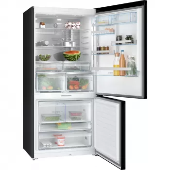 Bosch Serie 8 KGP86AXB0N vapaasti seisova jääkaappipakastin, 621 l (419 l jääkaappi + 202 l pakastin), energialuokka B, 186 cm, Home Connect, musta ruostumaton teräs