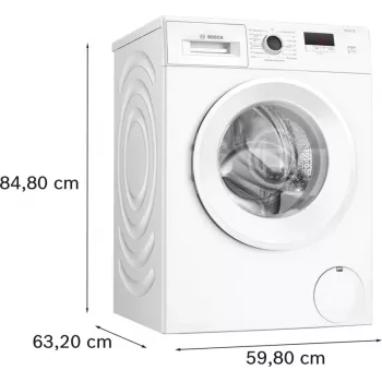 Bosch Serie 2 WGE02420 pyykinpesukone edestä täytettävä 7 kg 1351 kierr./min valkoinen