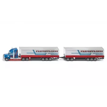 Siku Road Train, maantieajoneuvoyhdistelmämalli, esikoottu, 1:87, metalli, muovi, 3 vuosi/vuotta, sininen, punainen, valkoinen