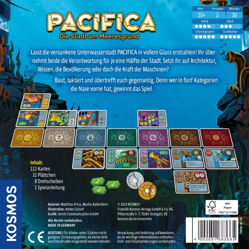 Kosmos Pacifica lautapeli matka/seikkailu