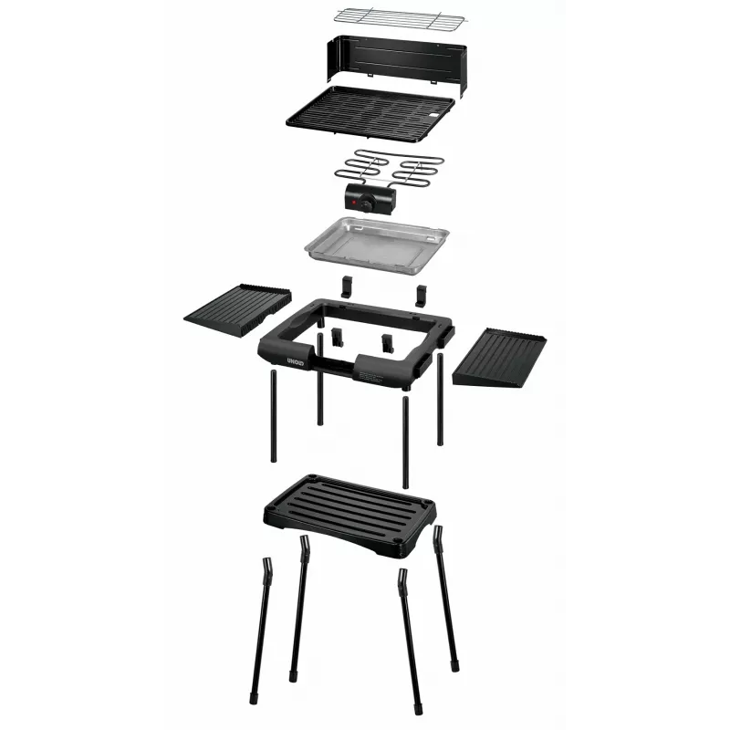 Unold 58565 ulkogrilli/grillausasema sähkö musta 1600 W