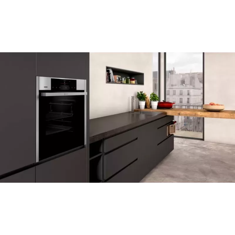 Neff N90 71 L musta, ruostumaton teräs