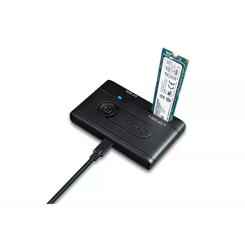 ICY BOX Ez-sovitin - 2,5 tuuman & M.2 SATA -kiintolevy/SSD USB 3.2 Gen 1 -sovittimeen