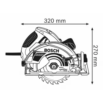 Bosch 0 601 668 901 käsipyörösaha 19 cm 5 000 kierr./min 1 800 W