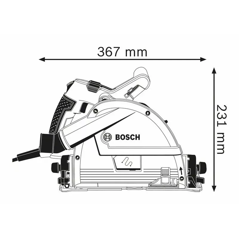 Bosch 0 601 675 000 kannettava pyörösaha 16,5 cm 6 250 kierr./min 1 400 W
