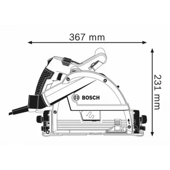 Bosch 0 601 675 001 käsipyörösaha 16,5 cm 6 250 kierr./min 1 400 W