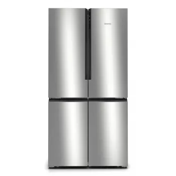 Siemens iQ300 KF96NVPEA Side-by-Side-jääkaappi vapaasti seisova 605 L hopea
