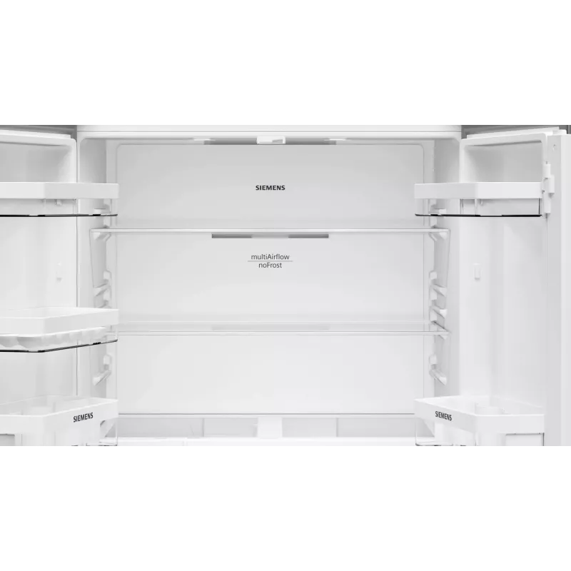 Siemens iQ300 KF96NVPEA French Door side-by-side-jääkaappipakastin, 605 l (405 l + 200 l), hopea