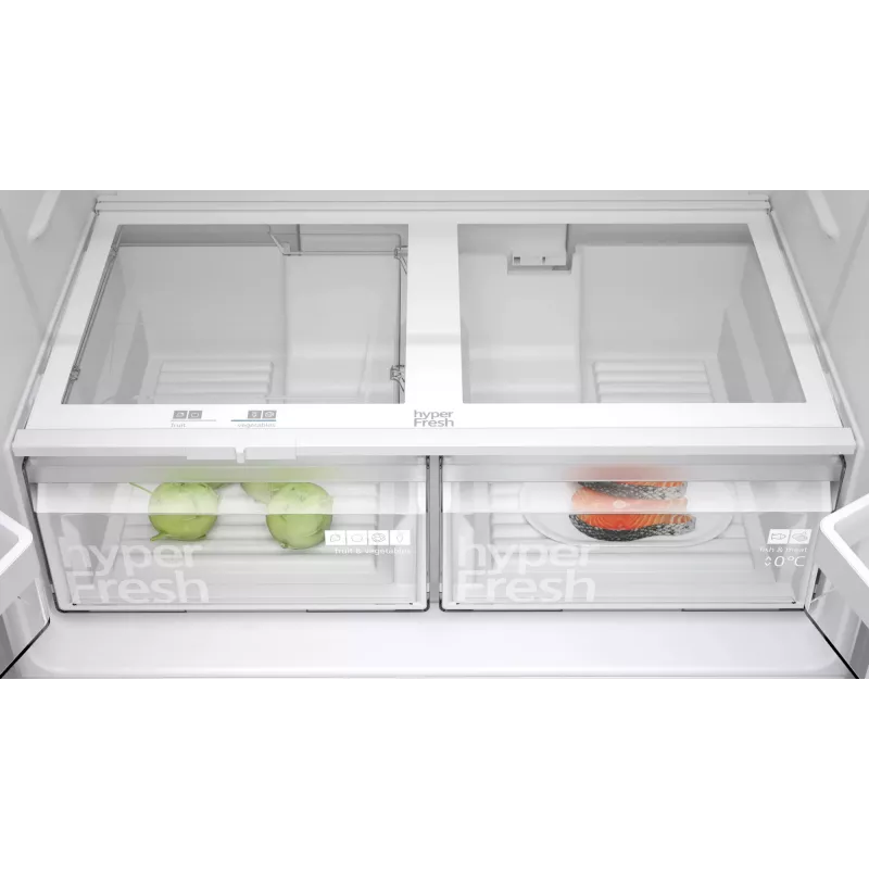 Siemens iQ300 KF96NVPEA French Door side-by-side-jääkaappipakastin, 605 l (405 l + 200 l), hopea