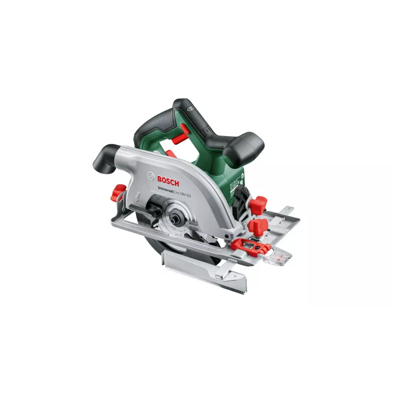Bosch UniversalCirc 18V-53 akkukäyttöinen pyörösaha, 18 V, 160 mm terä, leikkaussyvyys 53 mm, ilman akkua ja laturia, vihreä/musta
