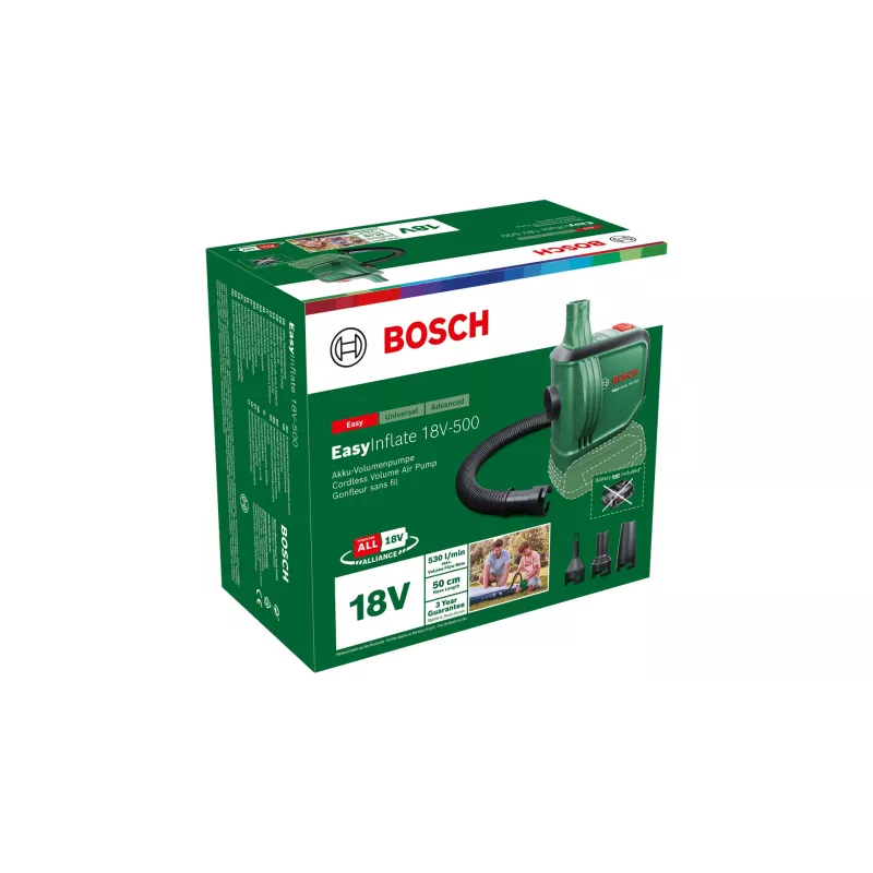 Bosch EasyInflate 18V-500 sähköinen ilmapumppu 0,03 bar 530 l/min