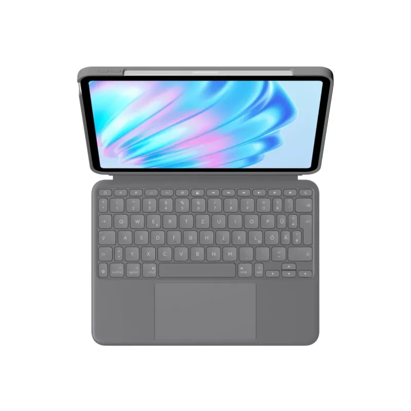 LOGITECH Combo Touch iPad Air 11in 5th Gen Oxford harmaa Qwertz saksa