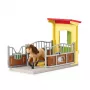 schleich FARM WORLD poniboksi ja islanninhevosori, maatila, rakennus, maatilan eläimet / maatilalelut, hevostalli, hevoset, 3 vuotta, monivärinen