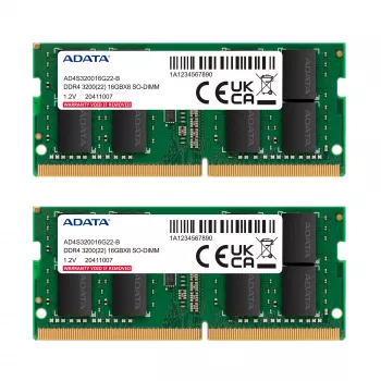 SO-DIMM 16 GB DDR4-3200 (2x 8 GB) Dual-Kit, keskusmuisti vihreä, AD4S32008G22-DTGN, Premier