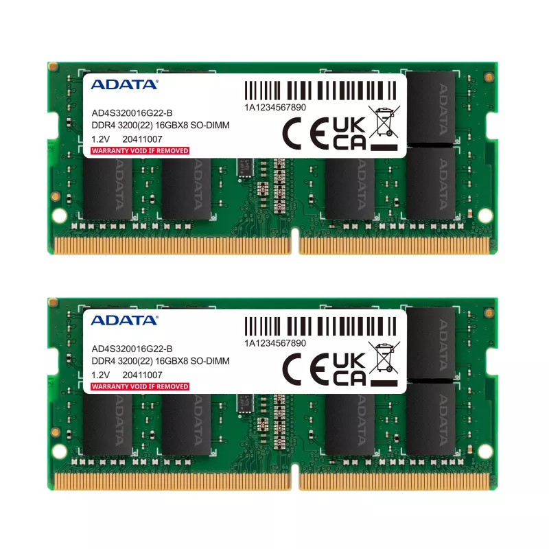SO-DIMM 16 GB DDR4-3200 (2x 8 GB) Dual-Kit, keskusmuisti vihreä, AD4S32008G22-DTGN, Premier