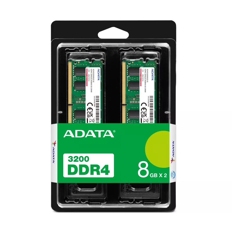 SO-DIMM 16 GB DDR4-3200 (2x 8 GB) Dual-Kit, keskusmuisti vihreä, AD4S32008G22-DTGN, Premier