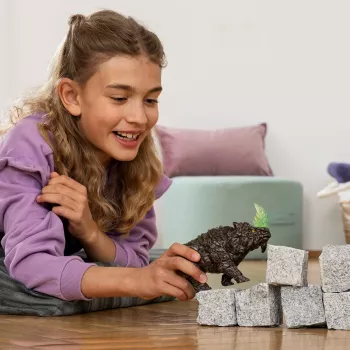 schleich ELDRADOR CREATURES taistelusarvinokka, 7 vuosi/vuotta, monsterit ja lohikäärmeet, kivimaailma, musta, vihreä, muovi