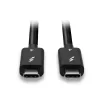 Lindy 1 m Thunderbolt 4 -kaapeli, 40 Gbit/s, passiivinen, uros, uros, 1 m, 40 Gbit/s, musta, nikkeli/kulta