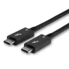 Lindy 1 m Thunderbolt 4 -kaapeli, 40 Gbit/s, passiivinen, uros, uros, 1 m, 40 Gbit/s, musta, nikkeli/kulta