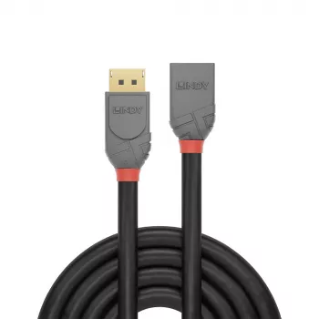 Lindy 1 m DisplayPort 1.4 -jatkokaapeli, Anthra Line, 1 m, DisplayPort, DisplayPort, uros, naaras, 7680 x 4320 pikseliä