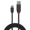 Lindy 1 m USB 3.2 Type-A - Type-C -kaapeli, 10 Gbit/s, Black Line, 1 m, USB A, USB C, USB 3.2 Gen 1 (3.1 Gen 1), 10 Gbit/s, musta
