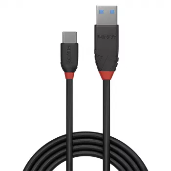 Lindy 1 m USB 3.2 Type-A - Type-C -kaapeli, 10 Gbit/s, Black Line, 1 m, USB A, USB C, USB 3.2 Gen 1 (3.1 Gen 1), 10 Gbit/s, musta