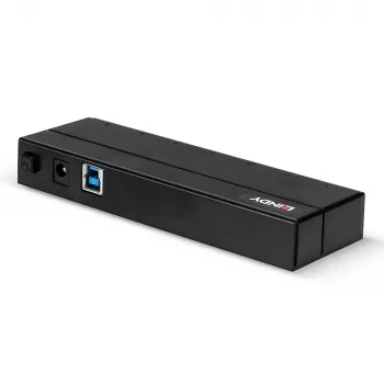 Lindy 7 portin USB 3.0 -keskitin, USB 3.2 Gen 1 (3.1 Gen 1) Type-A, USB 3.2 Gen 1 (3.1 Gen 1) Type-A, USB 3.2 Gen 1 (3.1 Gen 1), 5000 Mbit/s, musta, muovi