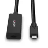 Lindy 5 m USB 3.2 Gen 2 C/C aktiivinen jatkokaapeli, 5 m, USB C, USB C, USB 3.2 Gen 2 (3.1 Gen 2), 10 Gbit/s, musta