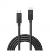 Lindy 2 m Thunderbolt 3 -kaapeli, passiivinen, uros, uros, 2 m, 20 Gbit/s, musta, 4096 x 2160 pikseliä