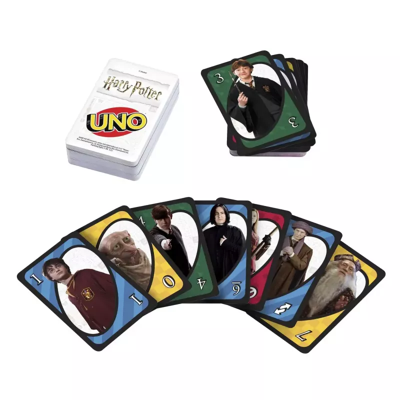 Korttipeli MATTEL UNO Harry Potter – poistopeli, yli 7-vuotiaille