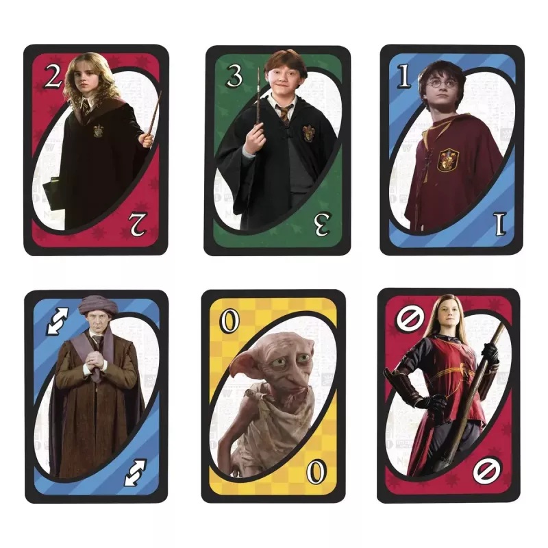 Korttipeli MATTEL UNO Harry Potter – poistopeli, yli 7-vuotiaille