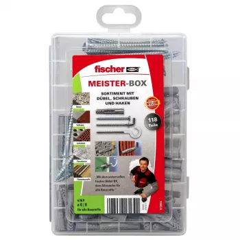 Fischer MEISTER-BOX UX ruuvi- ja tappisarja 75 kpl