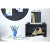 room copenhagen LEGO Brick Shelf 8+4 musta — modulaarinen seinähylly 2 tasolla