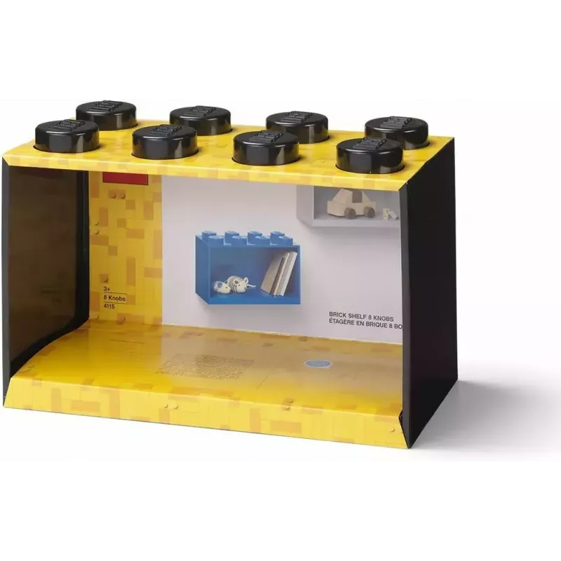 Hylly Room Copenhagen LEGO Brick 8 Shelf musta, modulaarinen näyttöhylly