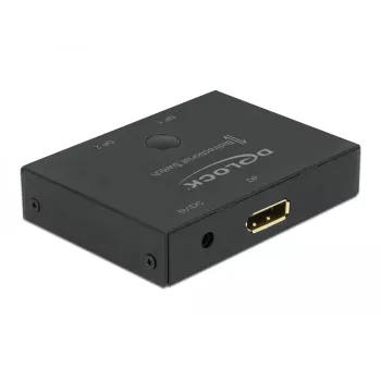 DELOCK DisplayPort 2 - 1 -kytkin - kaksisuuntainen 8K 30 Hz