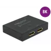 DELOCK DisplayPort 2 - 1 -kytkin - kaksisuuntainen 8K 30 Hz