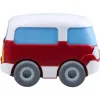 HABA Kullerbu Momentum Motor Mini Bus sininen harmaa punainen valkoinen