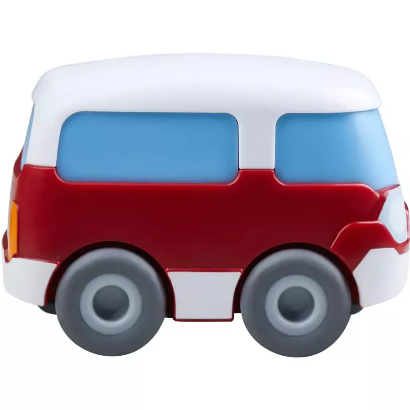 HABA Kullerbu Momentum Motor Mini Bus sininen harmaa punainen valkoinen