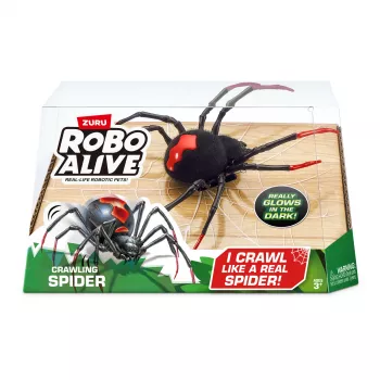 Robo Alive ryömivä hämähäkki pimeässä hehkuva robottilelu ZURU