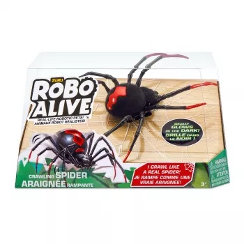 Robo Alive ryömivä hämähäkki pimeässä hehkuva robottilelu ZURU