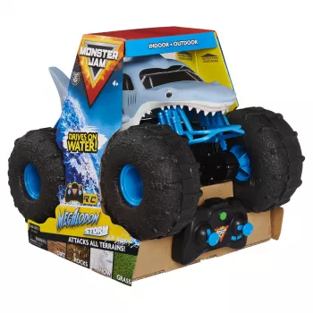 Monster Jam, virallinen Megalodon STORM All-Terrain kauko-ohjattava monster truck, mittakaava 1:15