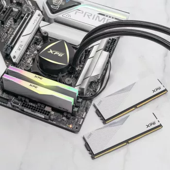 DIMM 64 GB DDR5-6400 (2x 32 GB) Dual-Kit, keskusmuisti valkoinen, AX5U6400C3232G-DCLARWH, Lancer RGB, INTEL XMP