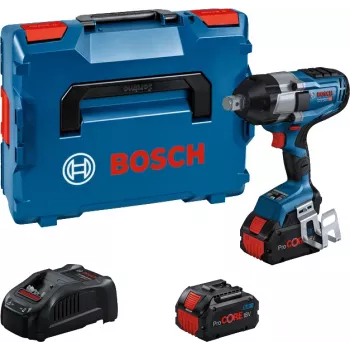 Bosch GDS 18V-1050 HC Professional akkuiskuväännin 18 V, 1050 Nm, 1750 rpm, 3/4" ulkoneliö, 2x ProCORE18V 8,0 Ah, Bluetooth-moduuli, L-BOXX, sininen/musta