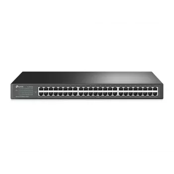 TP-Link 48-porttinen 10/100 Mbit/s rack-asennettava verkkokytkin, hallitsematon, Fast Ethernet (10/100), rack-asennus, 1U