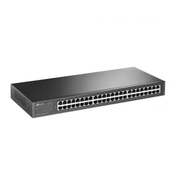 TP-Link 48-porttinen 10/100 Mbit/s rack-asennettava verkkokytkin, hallitsematon, Fast Ethernet (10/100), rack-asennus, 1U