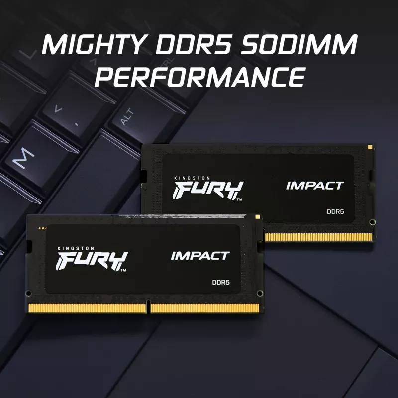Kingston Technology FURY 32GB 6000MT/s DDR5 CL38 SODIMM (2 kpl pakkaus) Impact XMP