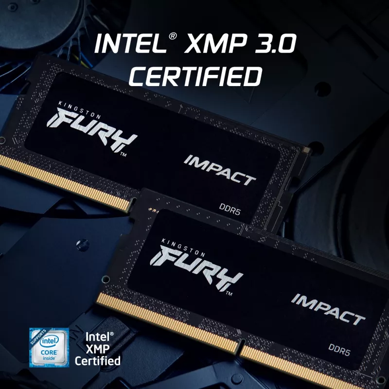 Kingston Technology FURY 32GB 6000MT/s DDR5 CL38 SODIMM (2 kpl pakkaus) Impact XMP