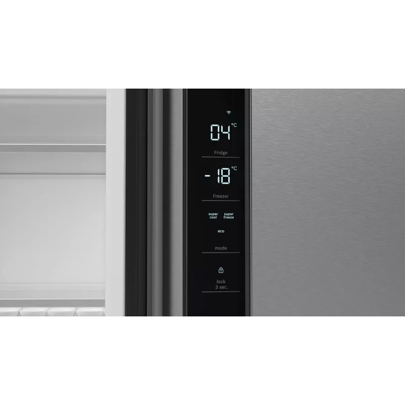 Bosch Serie 4 KFN96APEA jääkaappipakastin Side-by-Side, French Door, vapaasti seisova, 605 l (405 l + 200 l), Home Connect, energialuokka E, ruostumaton teräs