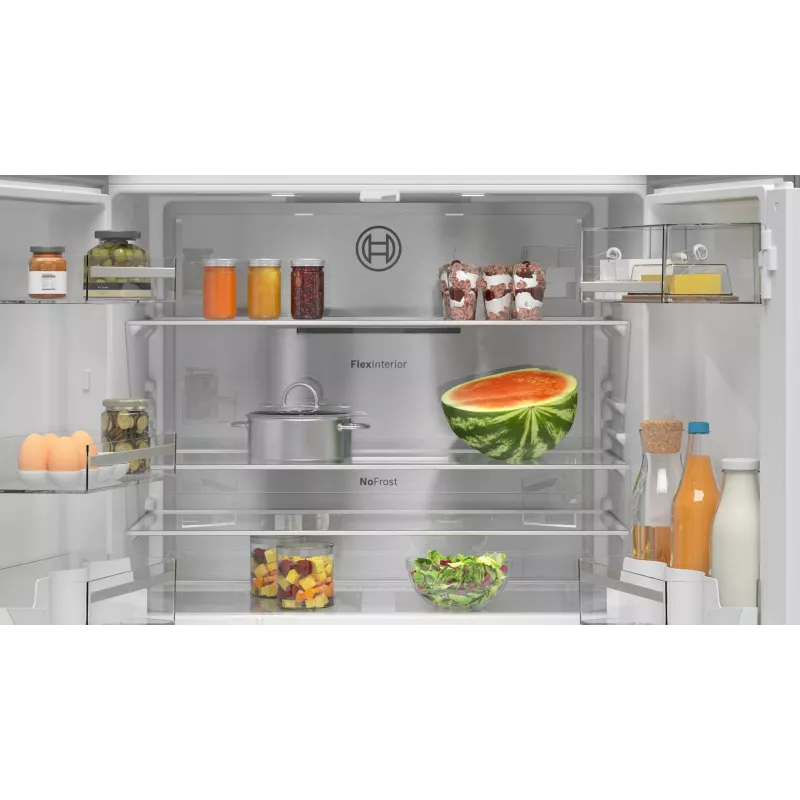Bosch Serie 4 KFN96APEA jääkaappipakastin Side-by-Side, French Door, vapaasti seisova, 605 l (405 l + 200 l), Home Connect, energialuokka E, ruostumaton teräs